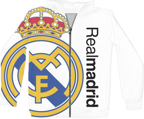 Unisex Zip-through Hoodie 3D - Real Madrid CF [14] - Mfest