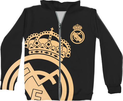 Unisex Zip-through Hoodie 3D - Real Madrid CF [1] - Mfest