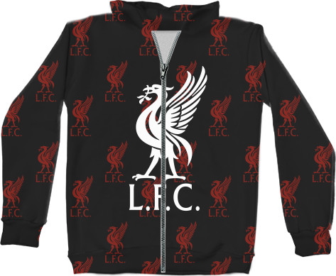 Unisex Zip-through Hoodie 3D - Liverpool (4) - Mfest