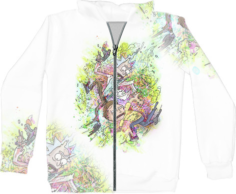 Unisex Zip-through Hoodie 3D - RICK AND MORTY [4] - Mfest