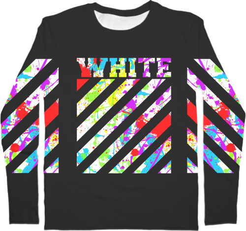 Футболка з Довгим Рукавом Чоловіча 3D - OFF WHITE (11) - Mfest