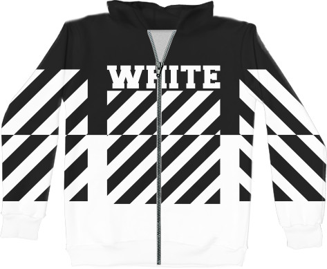 Unisex Zip-through Hoodie 3D - OFF WHITE (5) - Mfest