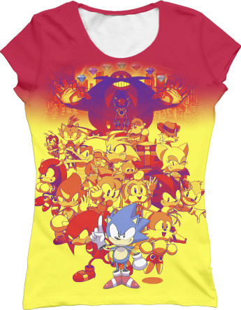 Women's T-Shirt 3D - SONIC (31) - Mfest