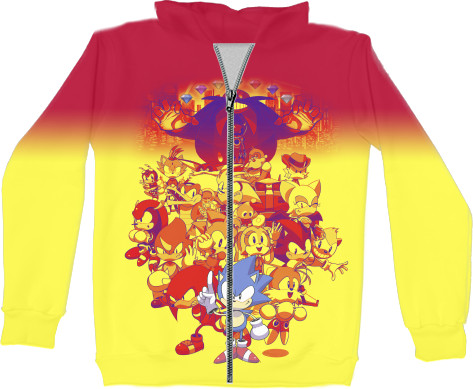 Unisex Zip-through Hoodie 3D - SONIC (31) - Mfest