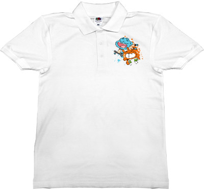 Man's Polo Shirt Fruit of the loom - The Amazing World of Gumball [3] - Mfest