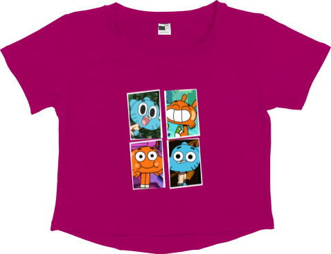 Women's Cropped Premium T-Shirt - The Amazing World of Gumball [6] - Mfest