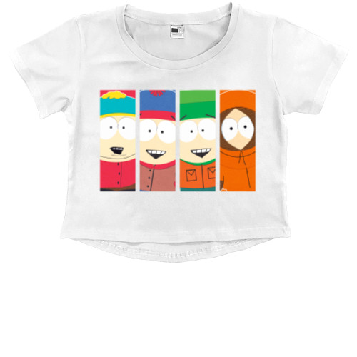 Kids' Premium Cropped T-Shirt - south park 2 - Mfest