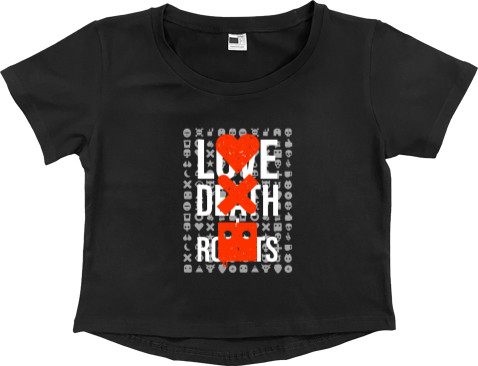 Women's Cropped Premium T-Shirt - Love Death and Robots 2 - Mfest