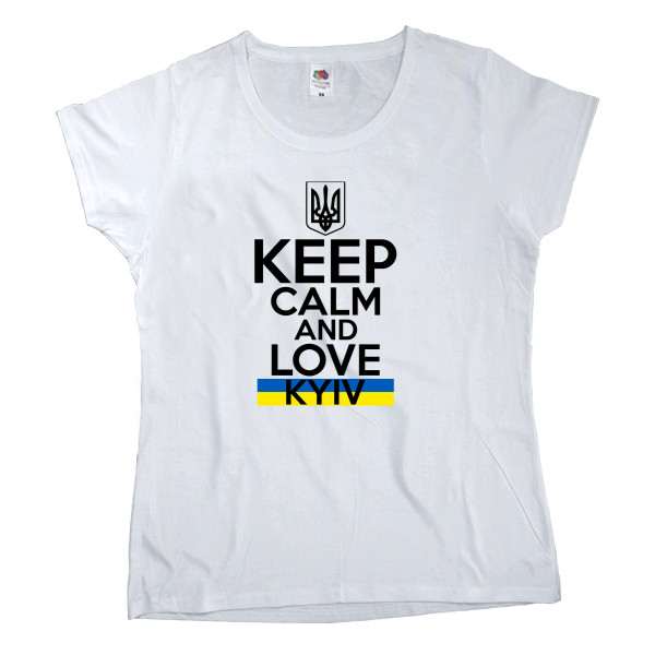 Футболка Классика Женская Fruit of the loom - keep calm Kyiv - Mfest