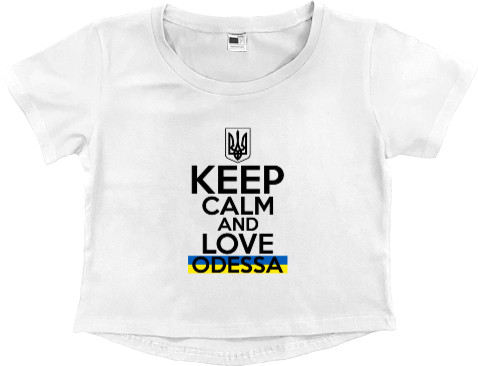 Кроп - топ Преміум Жіночий - keep calm odessa - Mfest