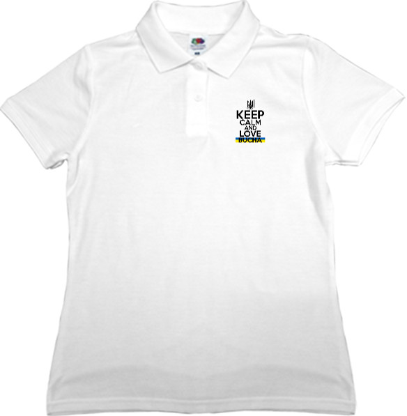 Women's Polo Shirt Fruit of the loom - keep calm bucha - Mfest