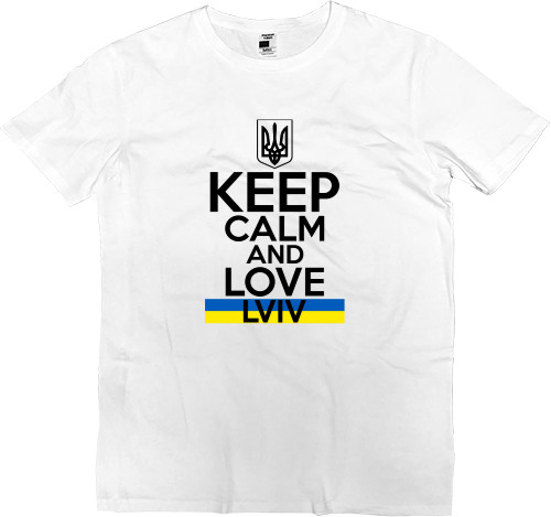 Футболка Преміум Чоловіча - keep calm Lviv - Mfest