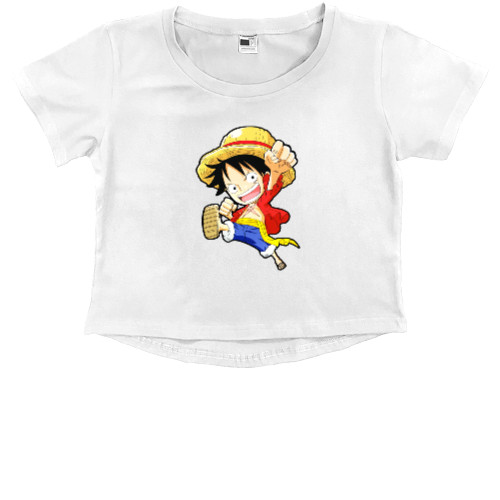 Kids' Premium Cropped T-Shirt - ONE PIECE (16) - Mfest