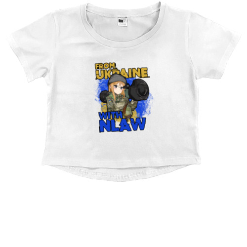 Kids' Premium Cropped T-Shirt - АНІМЕ ВСУ - Mfest