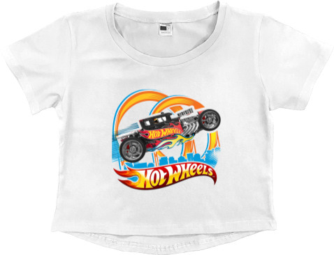 Women's Cropped Premium T-Shirt - Hot Wheels [11] - Mfest