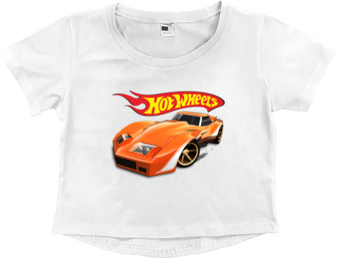 Women's Cropped Premium T-Shirt - Hot Wheels [2] - Mfest