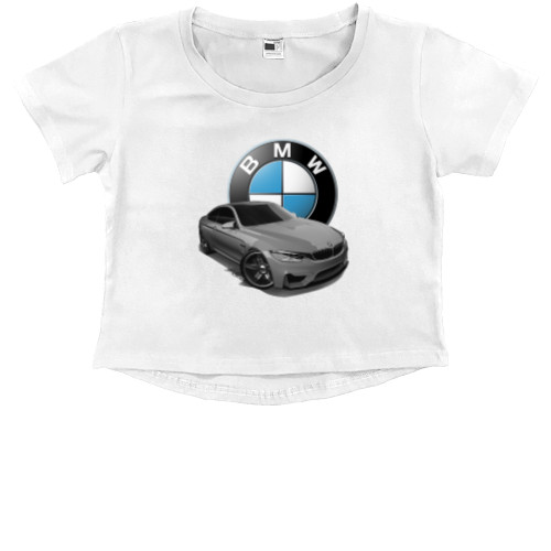 Kids' Premium Cropped T-Shirt - BMW - Mfest