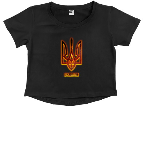 Kids' Premium Cropped T-Shirt - УКРАИНА [35] - Mfest