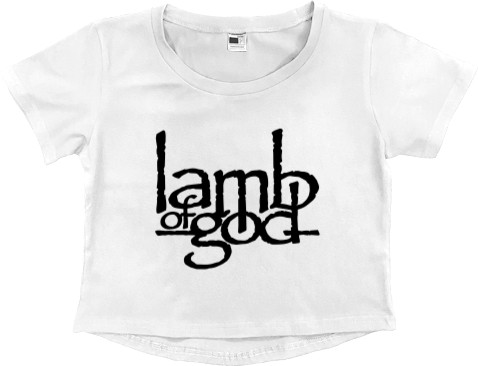 Women's Cropped Premium T-Shirt - Lamb of God 16 - Mfest