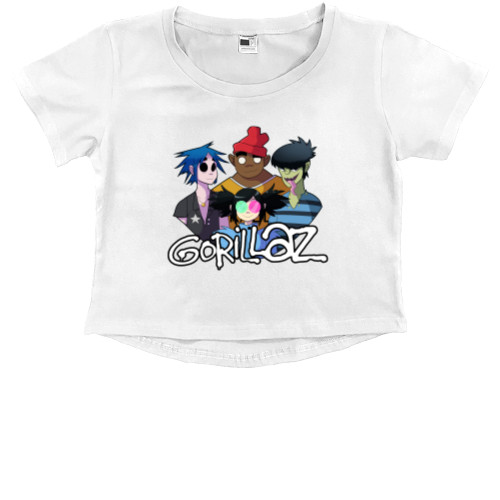 Kids' Premium Cropped T-Shirt - Gorillaz (1) - Mfest