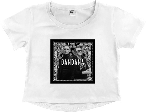 Women's Cropped Premium T-Shirt - BANDANA (9) - Mfest