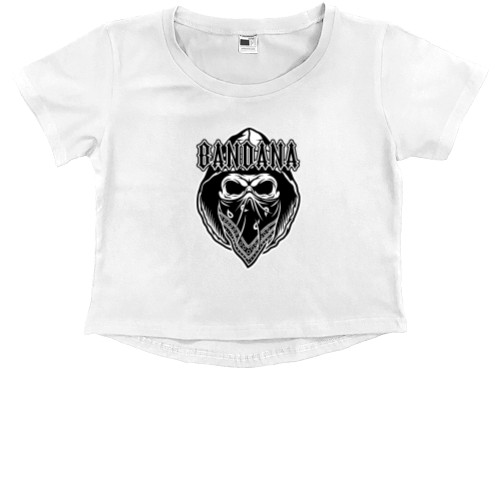 Kids' Premium Cropped T-Shirt - BANDANA (2) - Mfest