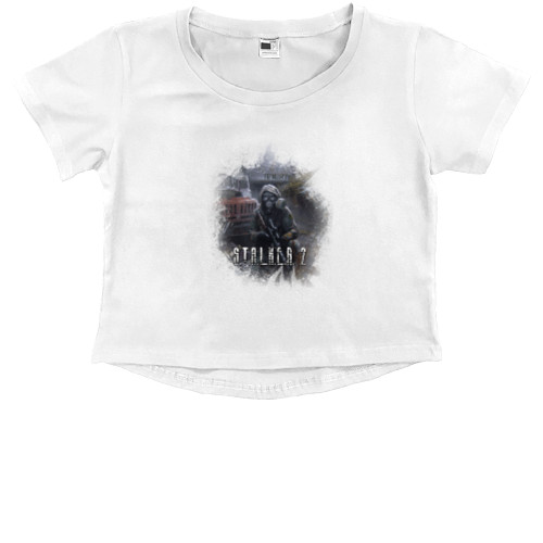 Kids' Premium Cropped T-Shirt - S.T.A.L.K.E.R. 2 | СТАЛКЕР 2 [14] - Mfest