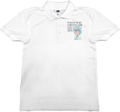 Man's Polo Shirt Fruit of the loom - Рик Санчез 1 - Mfest