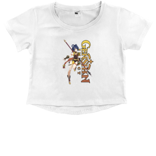 Kids' Premium Cropped T-Shirt - GENSHIN IMPACT (Xiangling) - Mfest