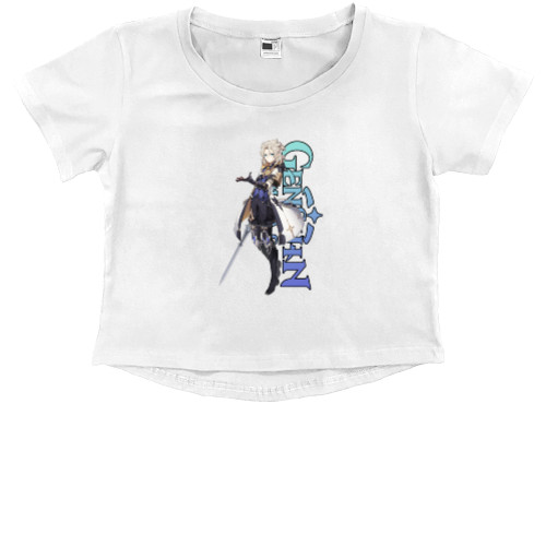 Kids' Premium Cropped T-Shirt - GENSHIN IMPACT (Albedo) - Mfest