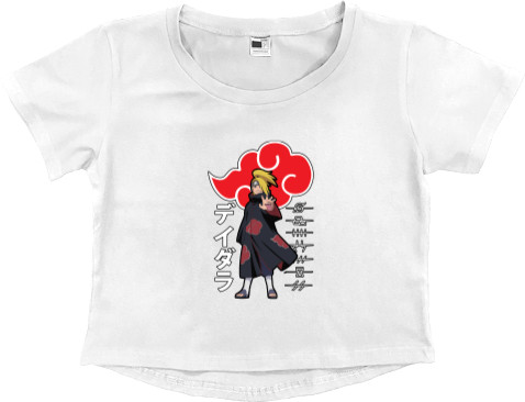 Women's Cropped Premium T-Shirt - DEIDARA (AKATSUKI) - Mfest