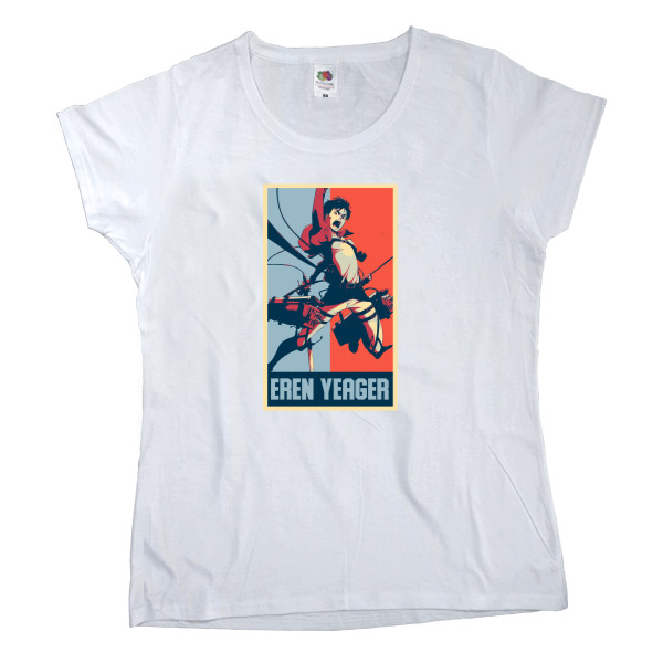 Women's T-shirt Fruit of the loom - АТАКА ТИТАНОВ (ATTACK ON TITANS) 32 - Mfest