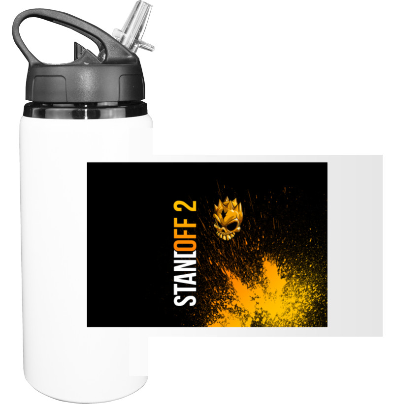 Sport Water Bottle - STANDOFF 2 [GOLD SKULL] 2 - Mfest