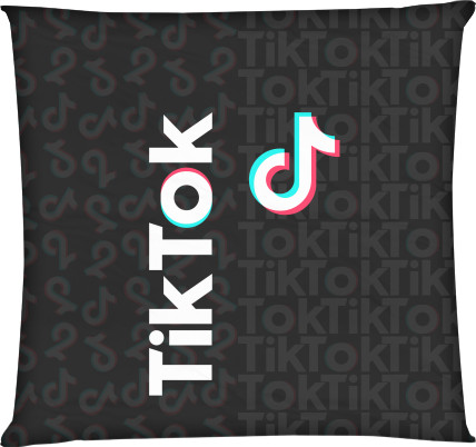 Square Throw Pillow - TIKTOK [2] - Mfest