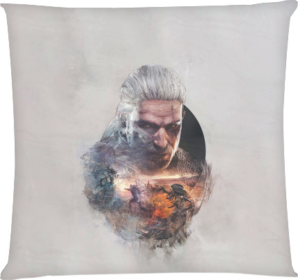 Square Throw Pillow - Ведьмак (5) - Mfest