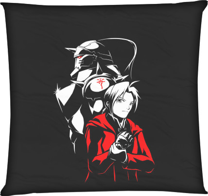 Square Throw Pillow - Стальной алхимик (4) - Mfest