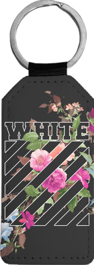 Брелок прямокутний - Off-White (Flowers) - Mfest