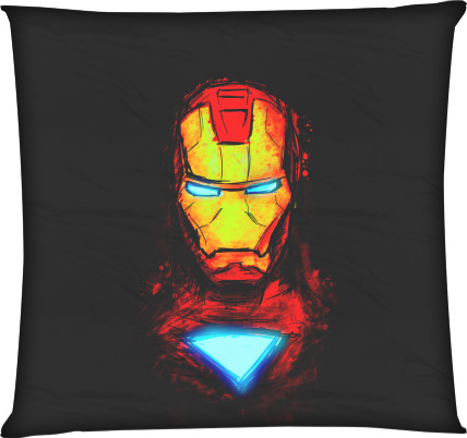 Square Throw Pillow - Iron Man (Граффити) - Mfest