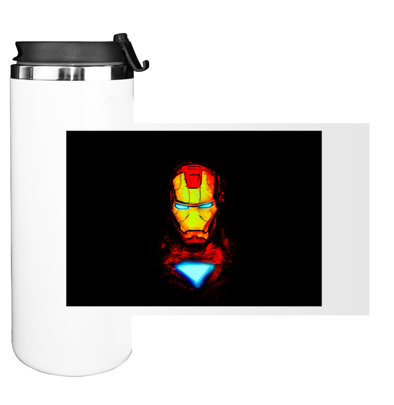 Water Bottle on Tumbler - Iron Man (Граффити) - Mfest