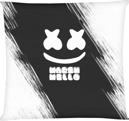 Square Throw Pillow - Marshmello 3 - Mfest