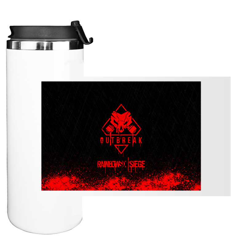 Water Bottle on Tumbler - RAINBOW SIX SIEGE OUTBREAK - Mfest