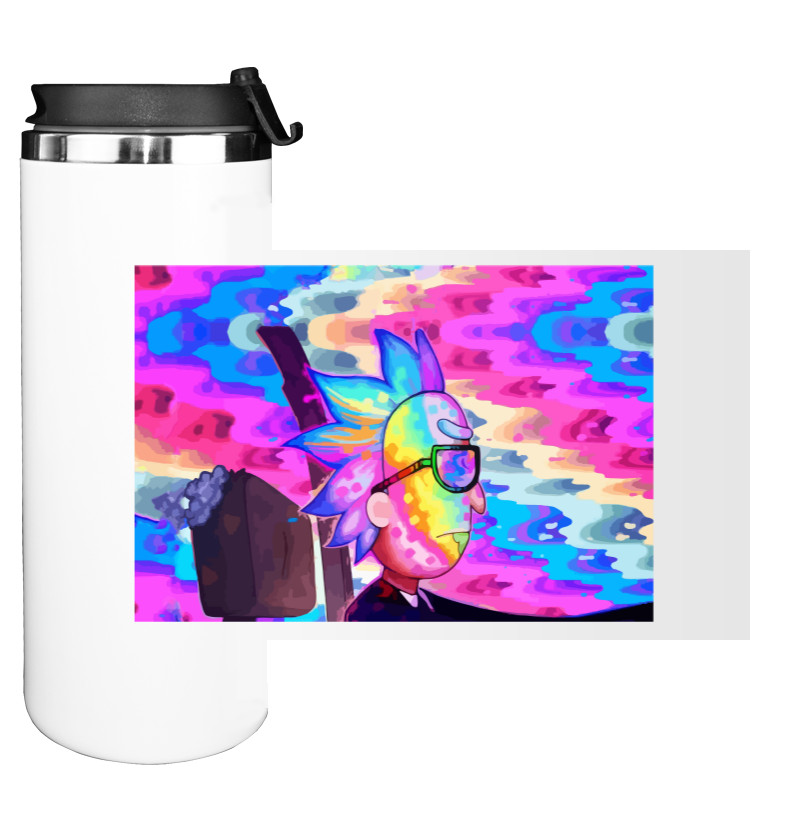 Water Bottle on Tumbler - Rick and Morty (Retro Style) 3 - Mfest