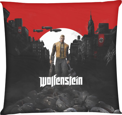 Square Throw Pillow - Wolfenstein (Вольфенштейн) - Mfest