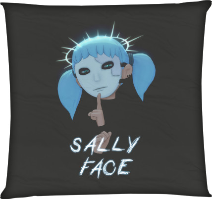 Square Throw Pillow - Sally Face (1) - Mfest