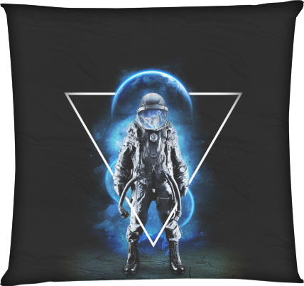 Square Throw Pillow - Космонавт (1) - Mfest