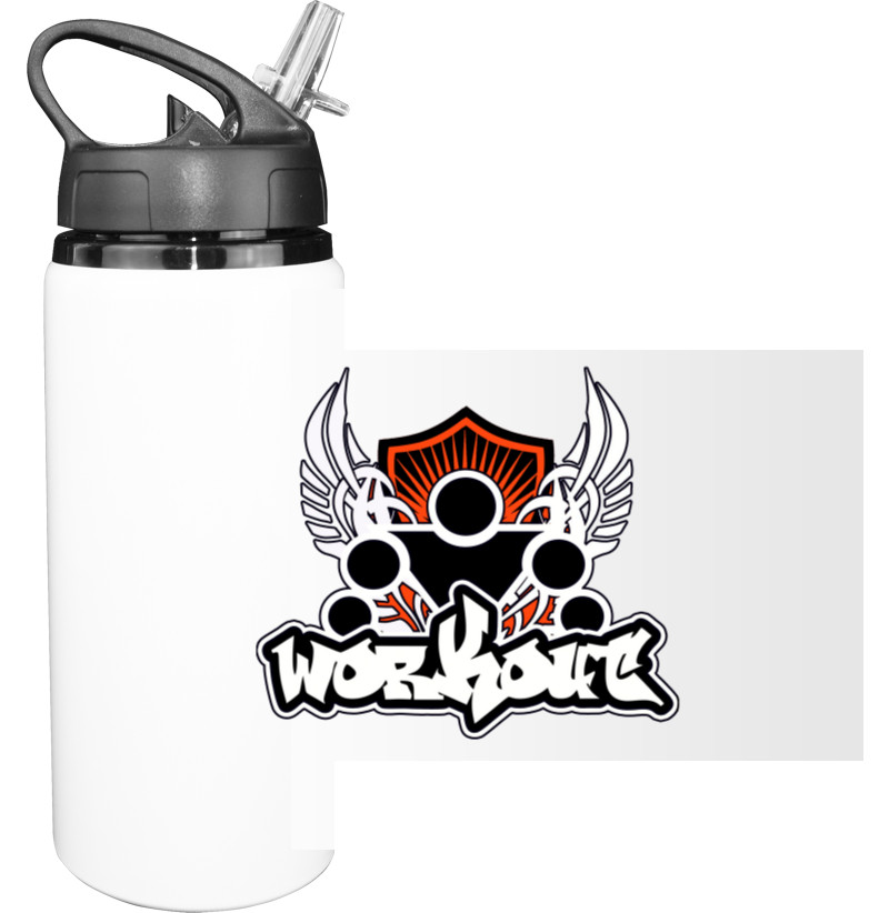 Sport Water Bottle - Street workout 3 for gray - Mfest