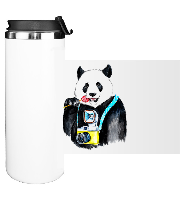 Water Bottle on Tumbler - Панда 1 - Mfest