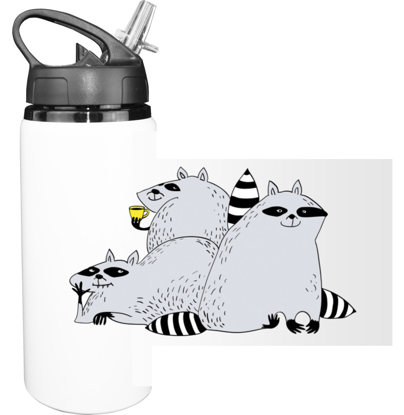 Sport Water Bottle - Еноты 6 - Mfest