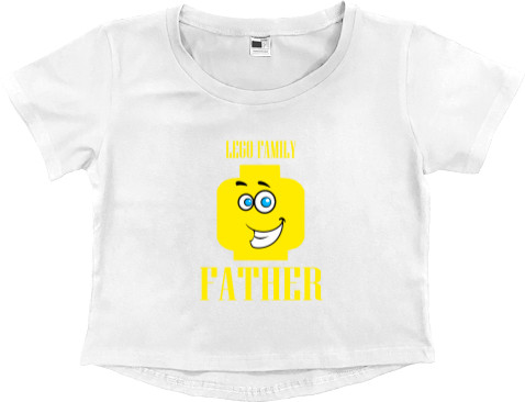 Women's Cropped Premium T-Shirt - Legofamily 2 - Mfest