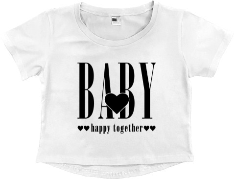 Women's Cropped Premium T-Shirt - Happy Together 2 - Mfest